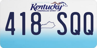 KY license plate 418SQQ