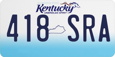 KY license plate 418SRA