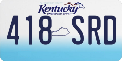 KY license plate 418SRD