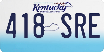 KY license plate 418SRE