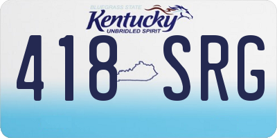 KY license plate 418SRG