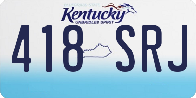 KY license plate 418SRJ
