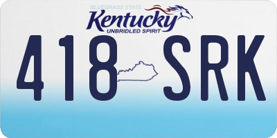 KY license plate 418SRK