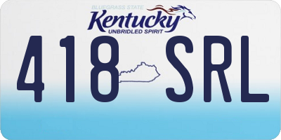 KY license plate 418SRL