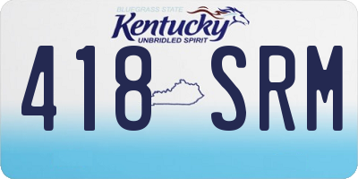 KY license plate 418SRM