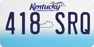 KY license plate 418SRQ