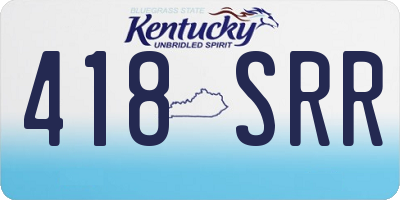 KY license plate 418SRR