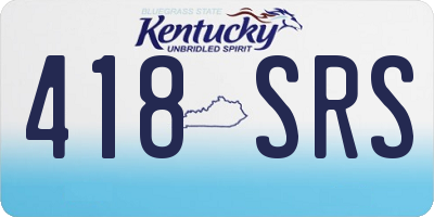 KY license plate 418SRS