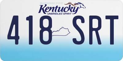 KY license plate 418SRT