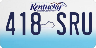 KY license plate 418SRU