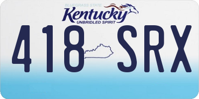 KY license plate 418SRX