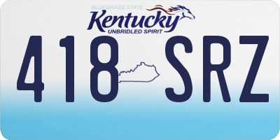 KY license plate 418SRZ