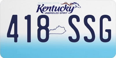 KY license plate 418SSG