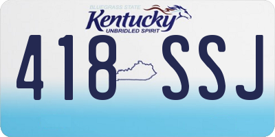 KY license plate 418SSJ