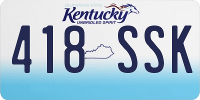 KY license plate 418SSK