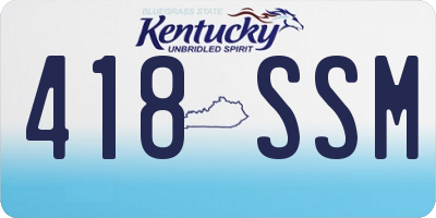 KY license plate 418SSM