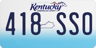 KY license plate 418SSO