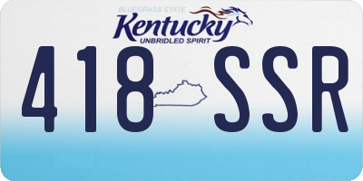 KY license plate 418SSR