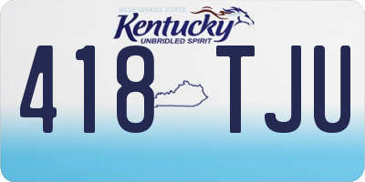 KY license plate 418TJU