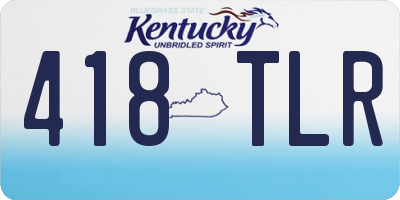 KY license plate 418TLR