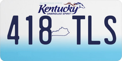 KY license plate 418TLS