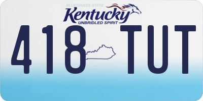 KY license plate 418TUT