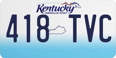 KY license plate 418TVC