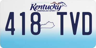 KY license plate 418TVD