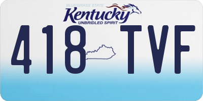 KY license plate 418TVF