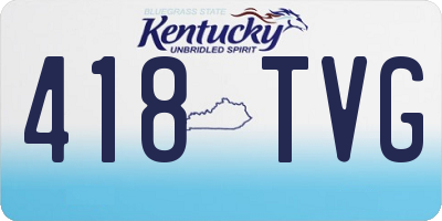 KY license plate 418TVG