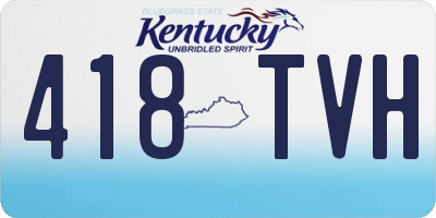 KY license plate 418TVH