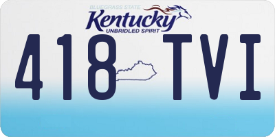 KY license plate 418TVI