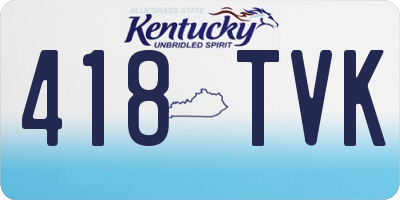 KY license plate 418TVK