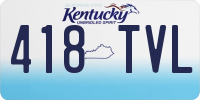 KY license plate 418TVL