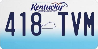 KY license plate 418TVM