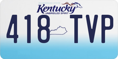 KY license plate 418TVP