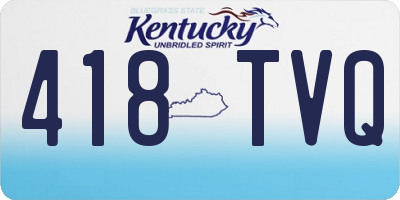 KY license plate 418TVQ