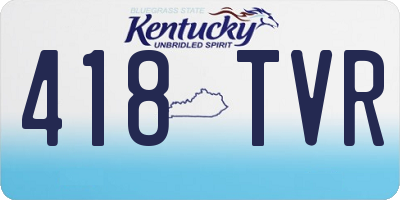 KY license plate 418TVR