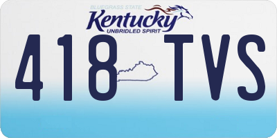 KY license plate 418TVS