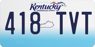 KY license plate 418TVT