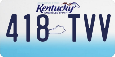 KY license plate 418TVV