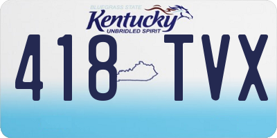KY license plate 418TVX