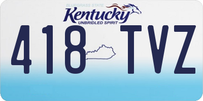 KY license plate 418TVZ