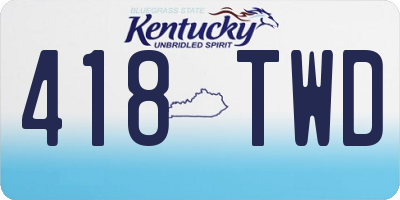 KY license plate 418TWD