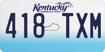 KY license plate 418TXM