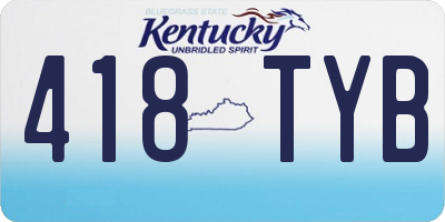 KY license plate 418TYB