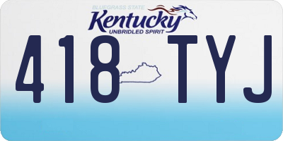 KY license plate 418TYJ