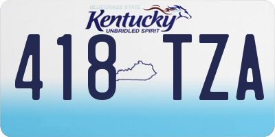 KY license plate 418TZA