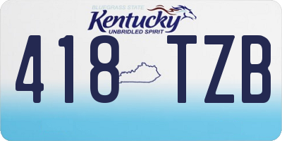 KY license plate 418TZB