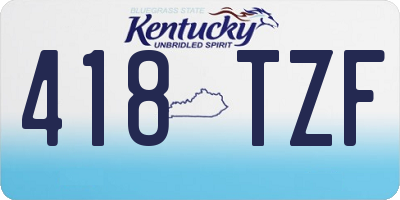 KY license plate 418TZF
